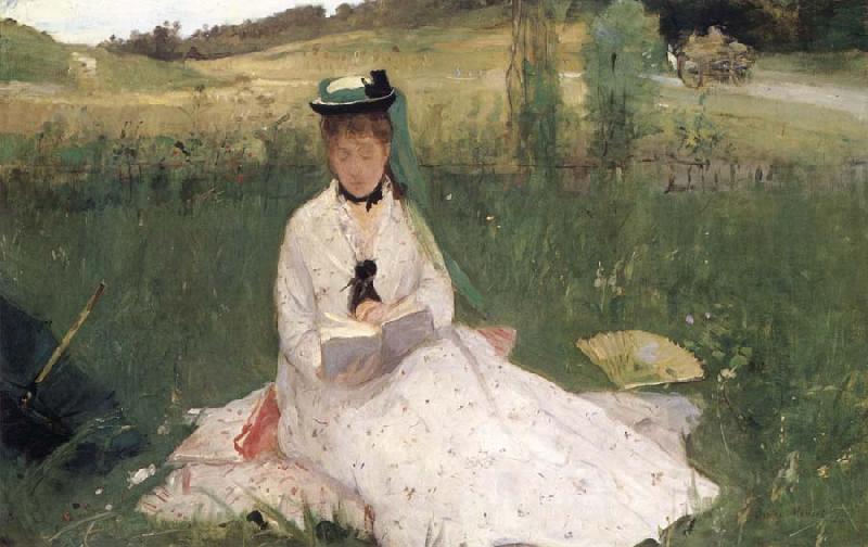 Berthe Morisot L-Ombrelle verte oil painting picture